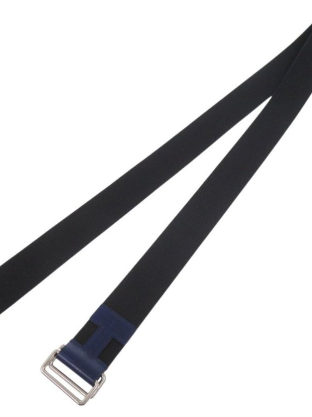 ★SOLD★ Hermes Nomad 40 Belt Canvas Leather Black Blue - Picture 6 of 6